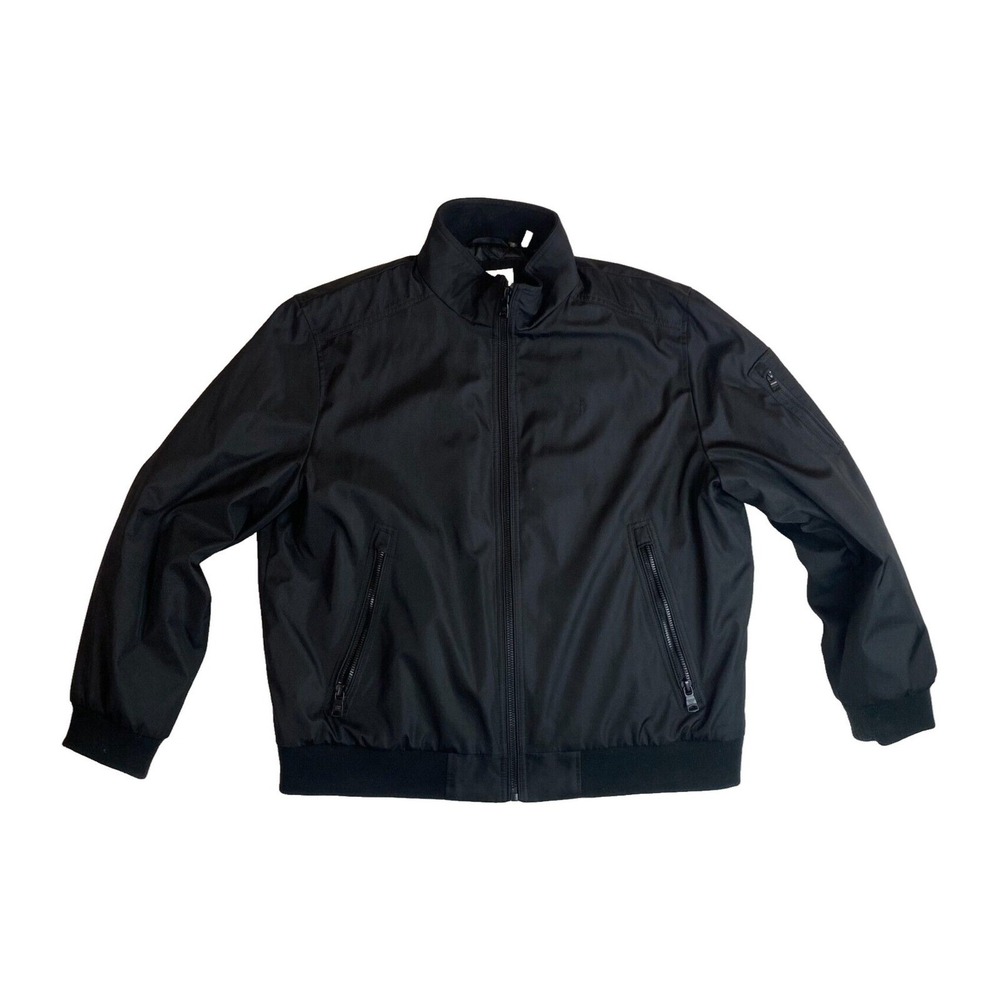 CALVIN KLEIN Mens XL Bomber Jacket Ripstop Black Water Resistant